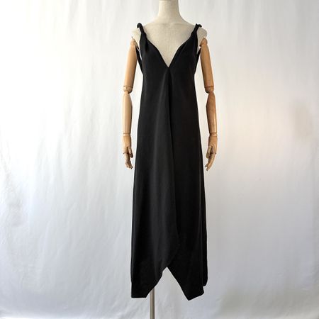 by Aylin Koenig Black Cotton Maxi Dress