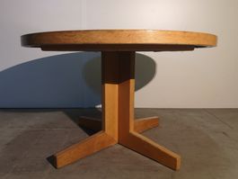 Vintage Esstisch, Holzmosaik Teak/Nussholz, Dieter Wäckerlin