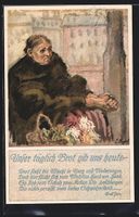 Zürich, Bettelnde Frau am Strassenrand,