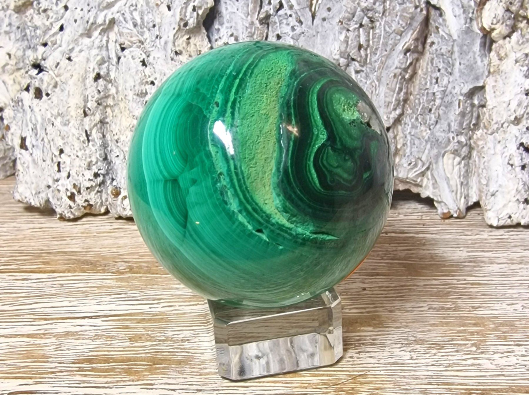 Minerali & Pietre curative: Malachit Kugel 49mm 222g – Nuovo (secondo la descrizione) da Matzingen venduto da Shay_Crystalz 2