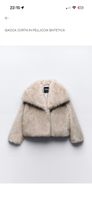 Giacca corta pelliccia sintetica beige Zara Taglia M Inverno