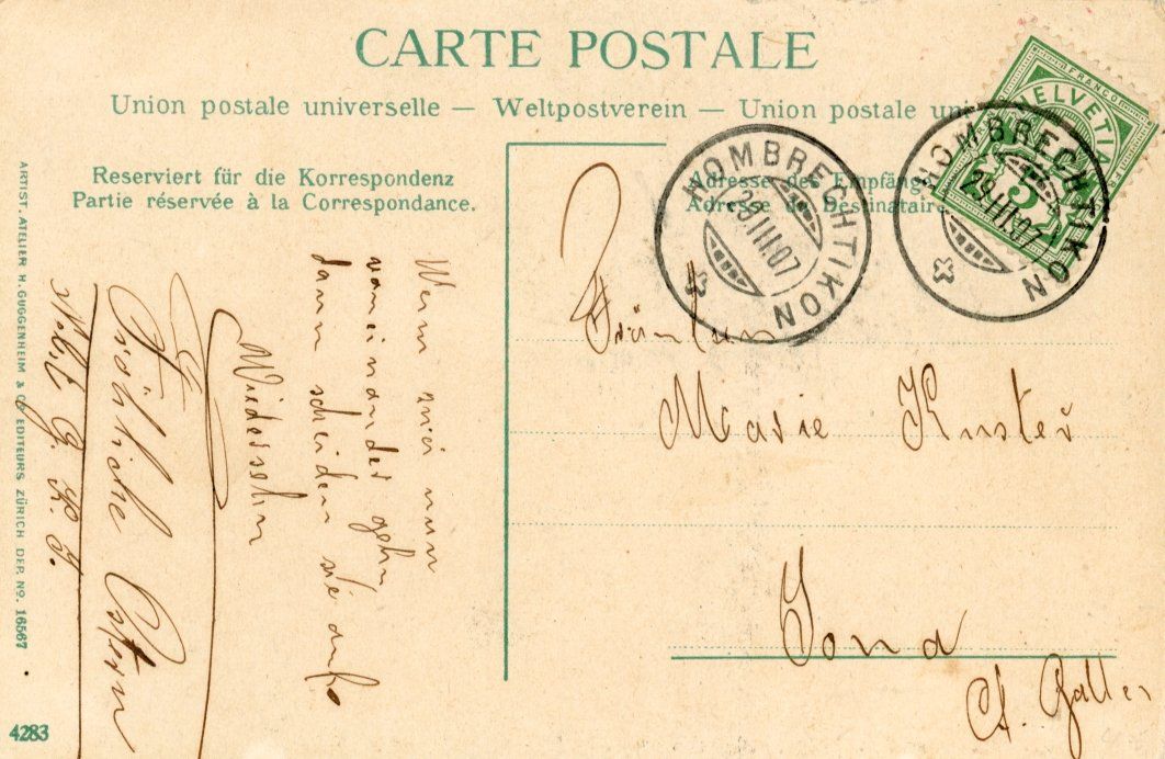 Cartoline postali: Wildkirchli   AI  untterhalb der Ebenalp       um 1907 – Usato da Brig venduto da Valcards54 1