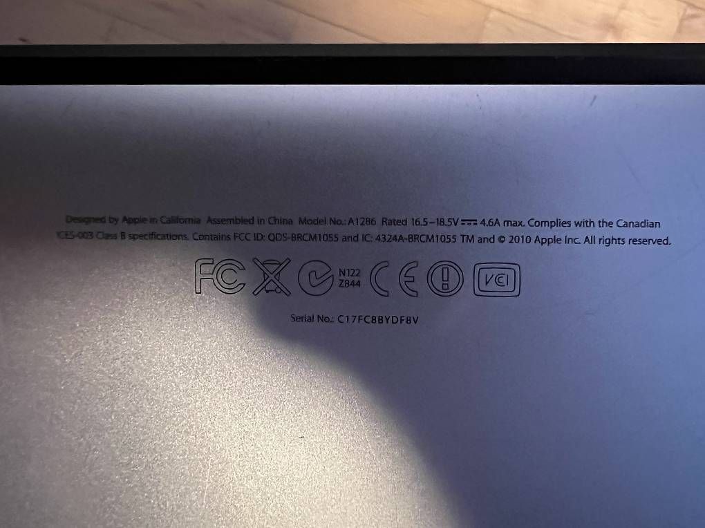 Apple Notebook: Apple MacBook Pro 15 A1286 Early 2011 i7 128GB SSD – Difettoso da Sempach venduto da KevinT. 2