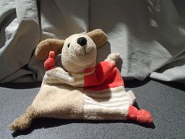 Schmusetuch Hund, Sterntaler, braun/rot