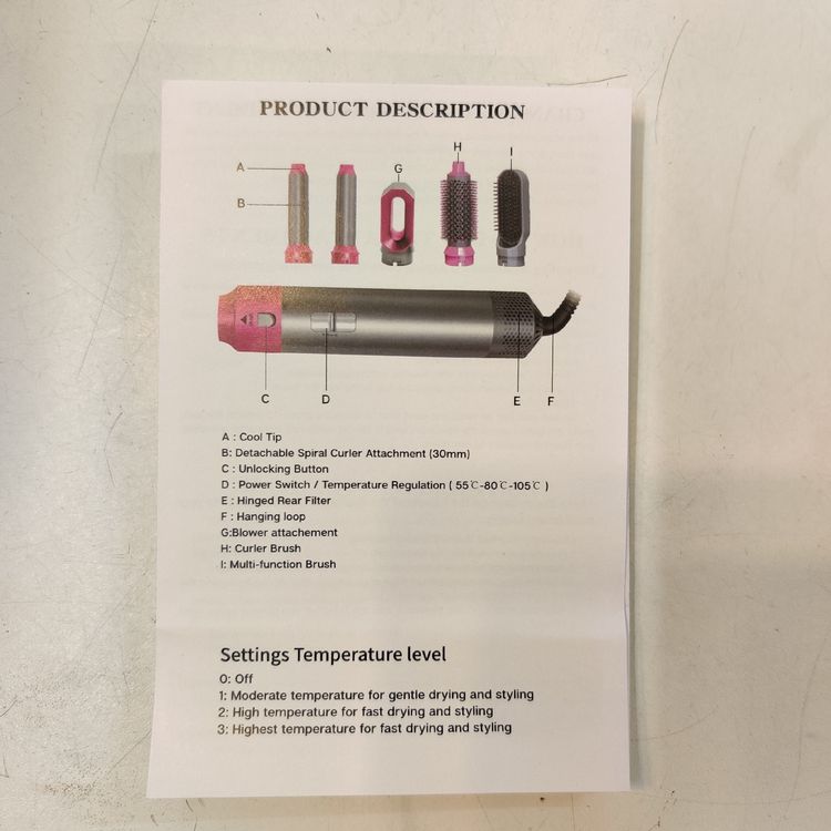 5in1 Fönbürste Set, Heissluftbürste neu 4