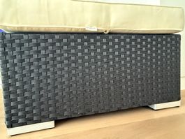 Rattan Hocker 125x75cm,mit Sitz Kissen