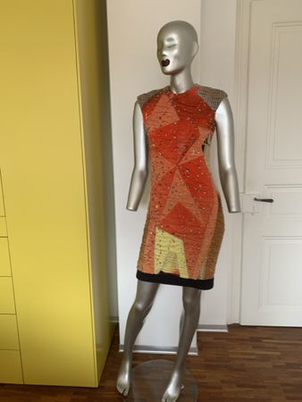 AKRIS punto: Lässiges Kleid in herrlich warmen Farben, 36