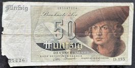 50 Deutsche Mark - Seltene Banknote aus 1948