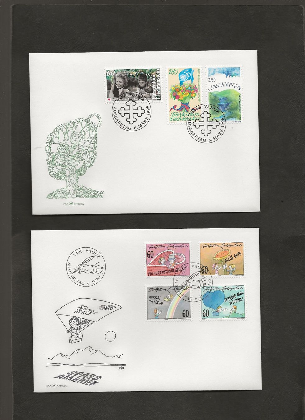 Tutti i francobolli: 32 FDC Liechtenstein 1993 bis 1996 – Usato da Au ZH venduto da xelagreb01 3