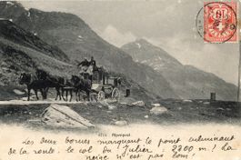 Julier   GR   -    Alpen - Postkutsche       um  1 9 0 7