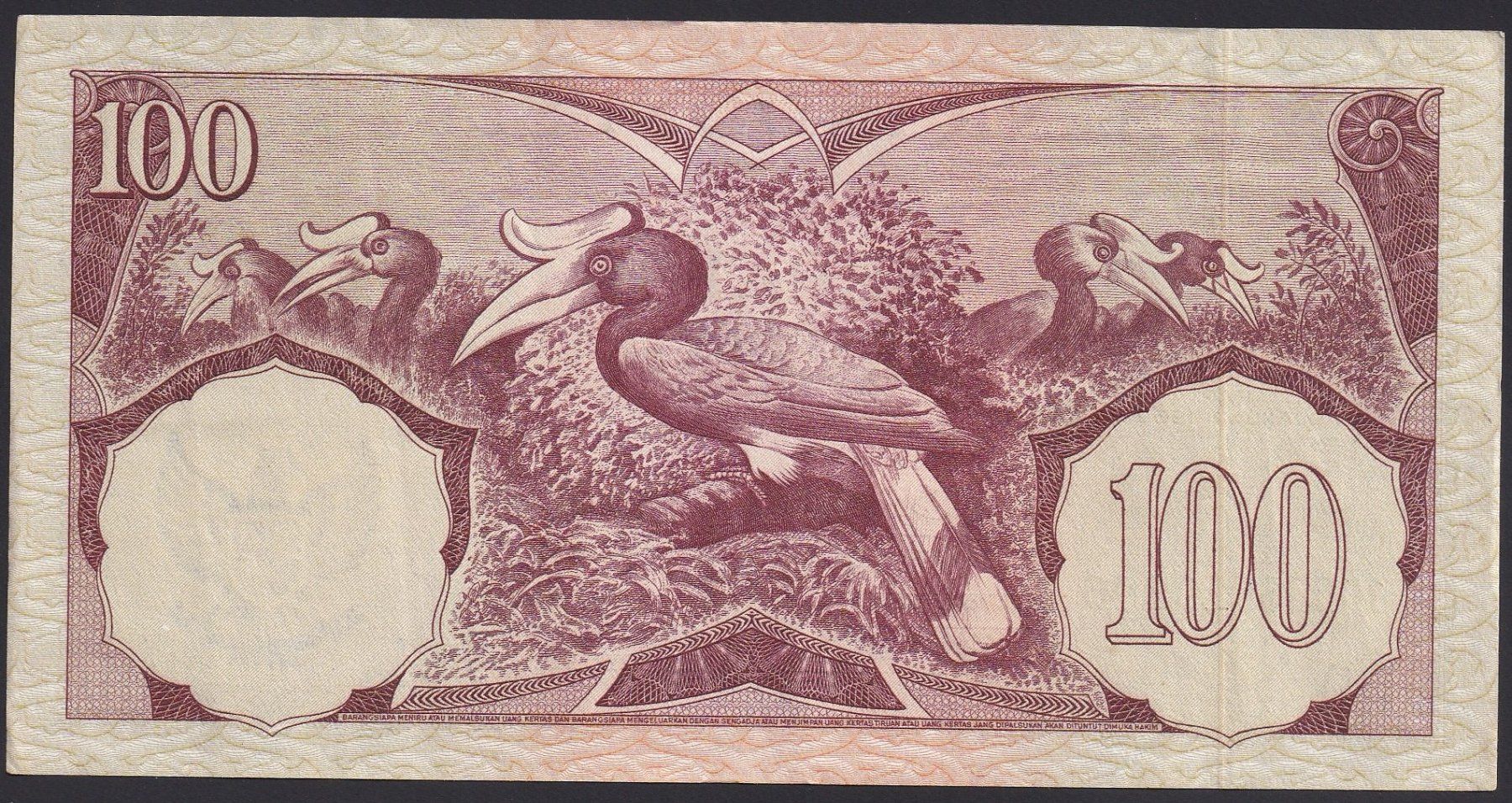 Banconote: Indonesien 100 Rupiah 1959 – Usato da Brugg AG venduto da banknoten_muesli 1