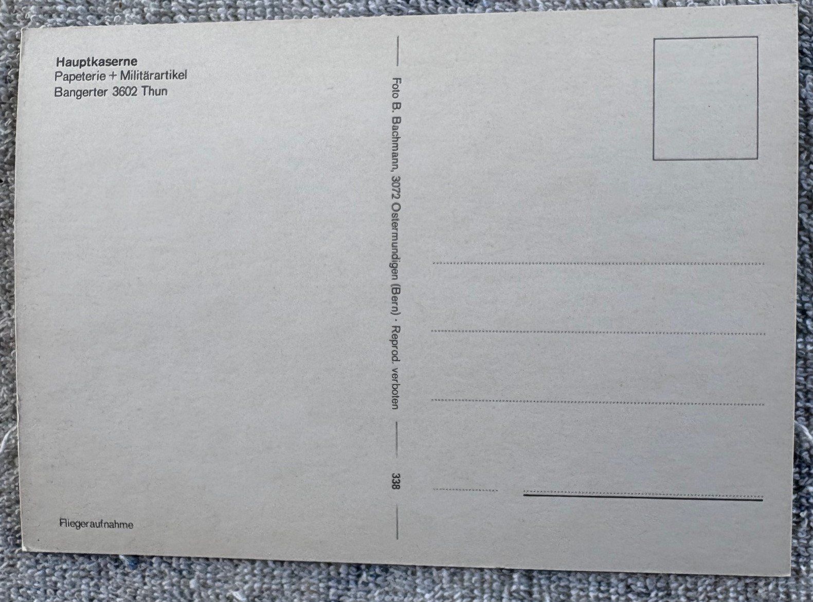 Cartoline postali: ANSICHTSKARTE ARMEE HAUPTKASERNE THUN – Usato da Ostermundigen venduto da wini63 1