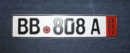 1Kontrollschild Autonummer Nummernschild Kennzeichen