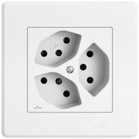 UP Steckdose EDIZIO.liv SNAPFIX® 3×T13 1×S weiss, Feller