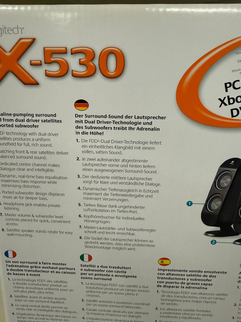 Logitech Casse acustiche: Logitech X-530 Lautsprecher 5.1 – Usato da Schlieren venduto da Stadtammannamt_8952 1