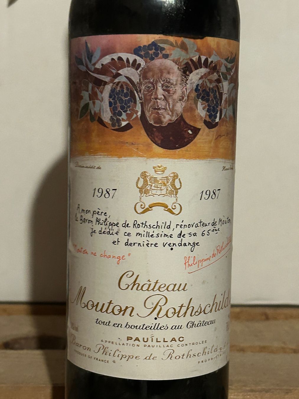 Mouton Rothschild Wein: Château Mouton Rothschild 1987 – Neu (gemäss Beschreibung) aus Roche VD von avediscipule 1