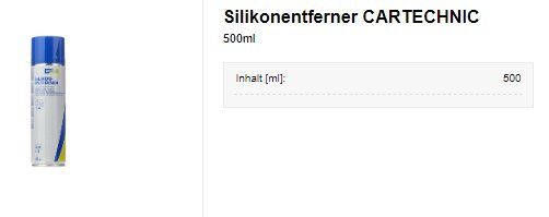 Accessori per altri veicoli: Silikonentferner Cartechnic 500ml – Nuovo e nell'imballaggio originale da Effretikon venduto da mol_fv68