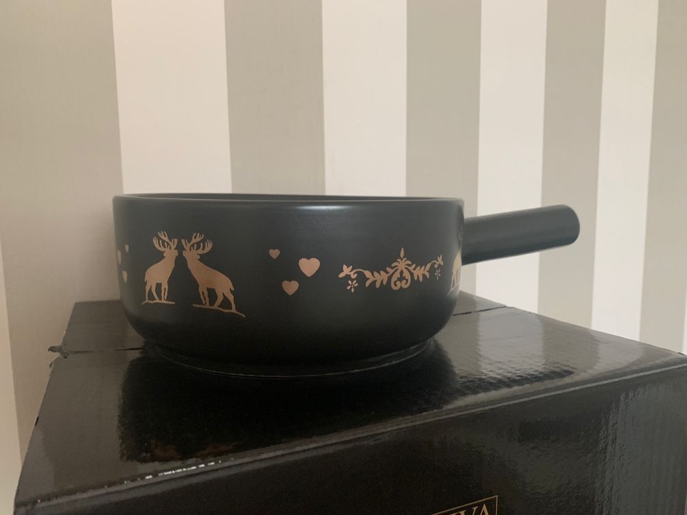 Käse Fondue Caquelon Schwarz | Kaufen auf Ricardo