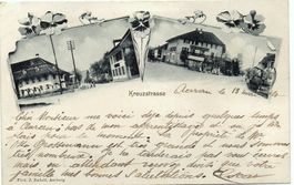 OFTRINGEN Kreuzstrasse - gel. 1904 v. Aarau n. Lausanne
