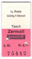 Billette Täsch - Zermatt