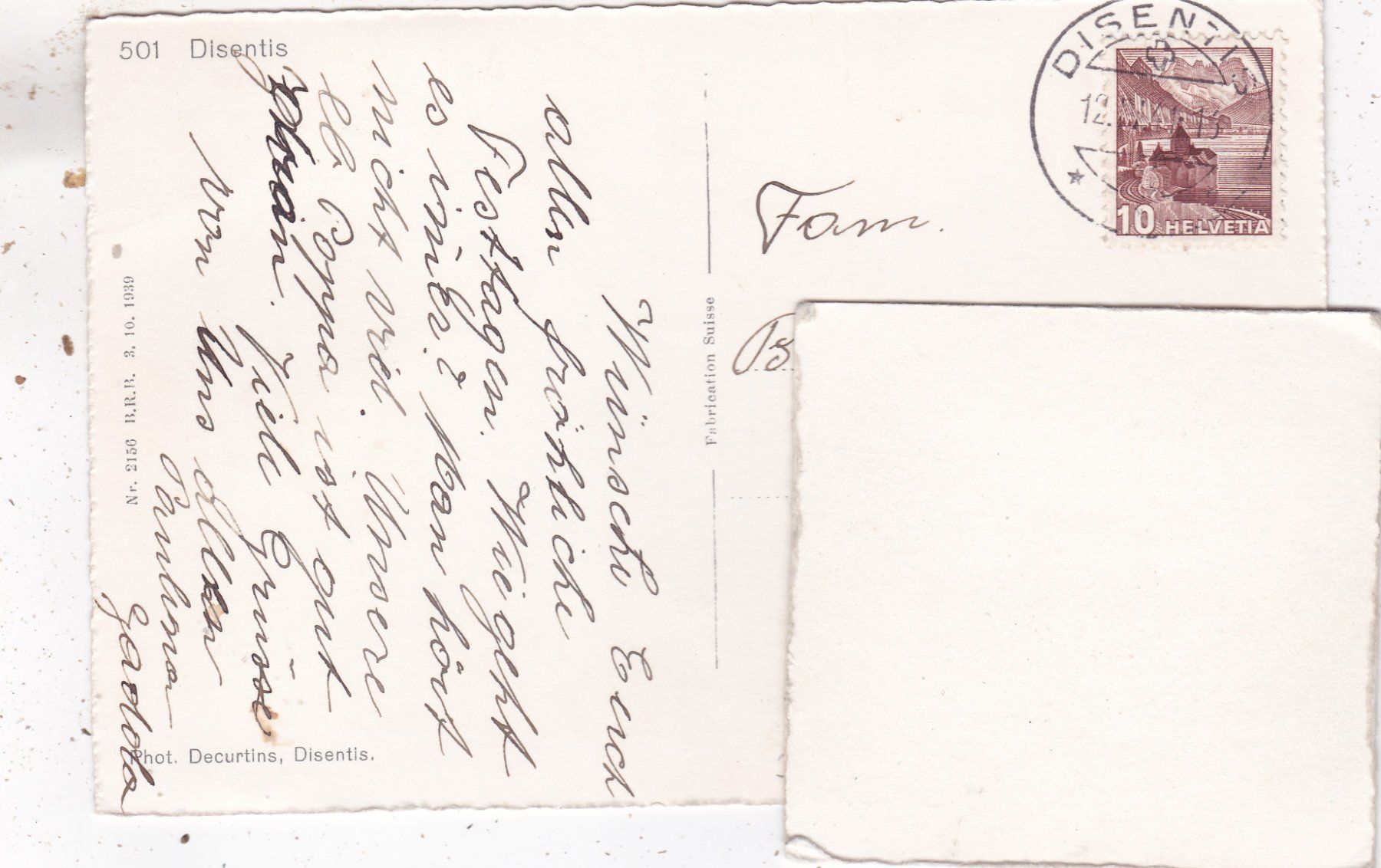 Cartes postales: Disentis 1941 – D'occasion à Herisau par Lisegrat2008 1
