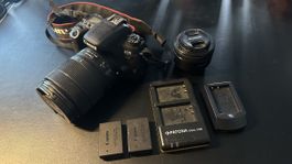 Canon 77D incl. 18-135mm & 50mm lens