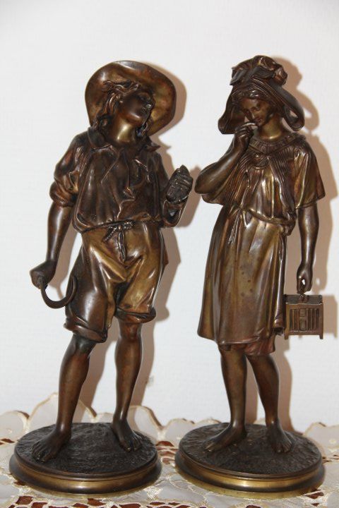 Sculture & Statue: Paire de sculptures en bronze antique . – Usato da Praz (Vully) venduto da pikuluka1