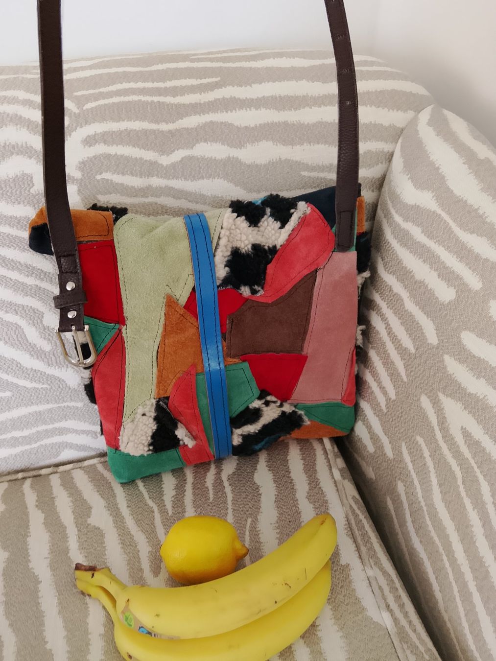 Taschen für Damen: Handtasche Patchwork Leder Fell bunt.neu – Neu (gemäss Beschreibung) aus Bellikon von MellonCollieMitTwint 3