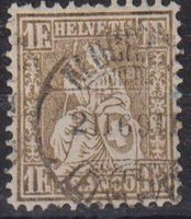 Sitzende Helvetia "1Fr.", Nr.36 SBK 170.-+++