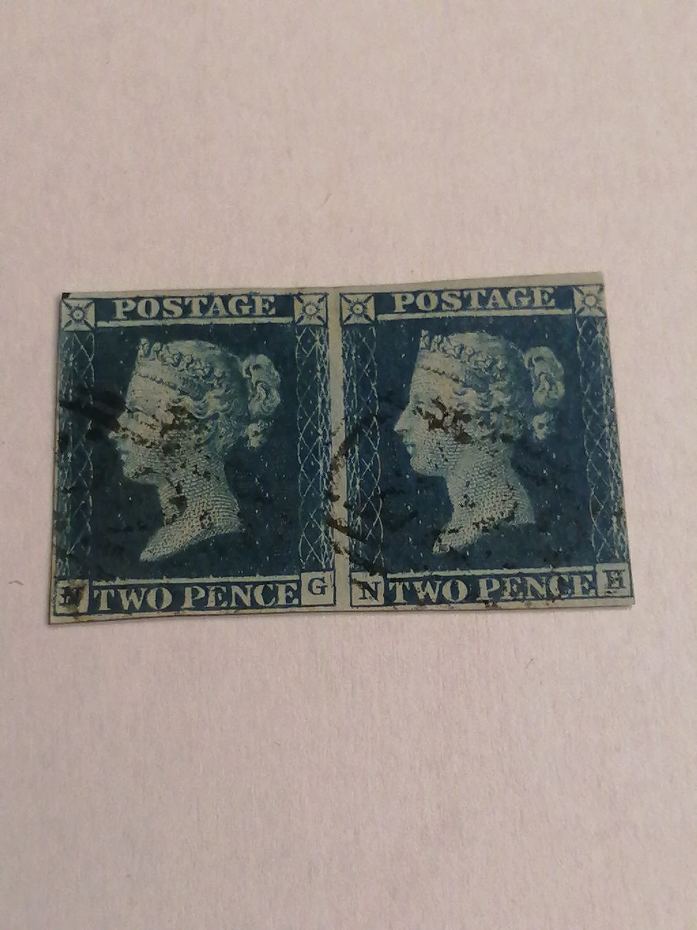 Tutti i francobolli: Two Pence Blue 1841 Platte 3, Paar  – Usato da Happerswil venduto da tschergi