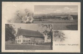 Carte P 1919 ( Les Cullayes -Vue générale & Café du Raisin )