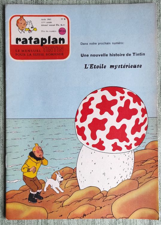 (Tintin) RATAPLAN ***No. 8 - 1963*** Mensuel Suisse (D'occasion) à Biel ...