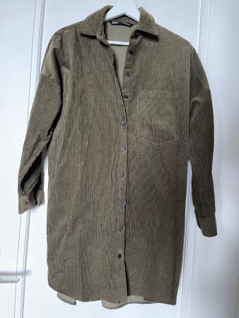 Chemise longue velours côtelé