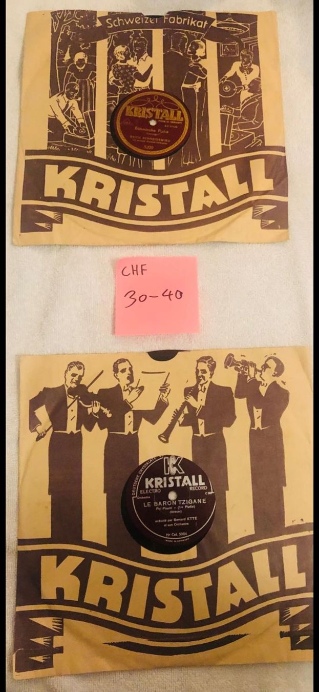 Vinyles: 2 Schellackplatten Kristall – D'occasion à Zürich par Dario5