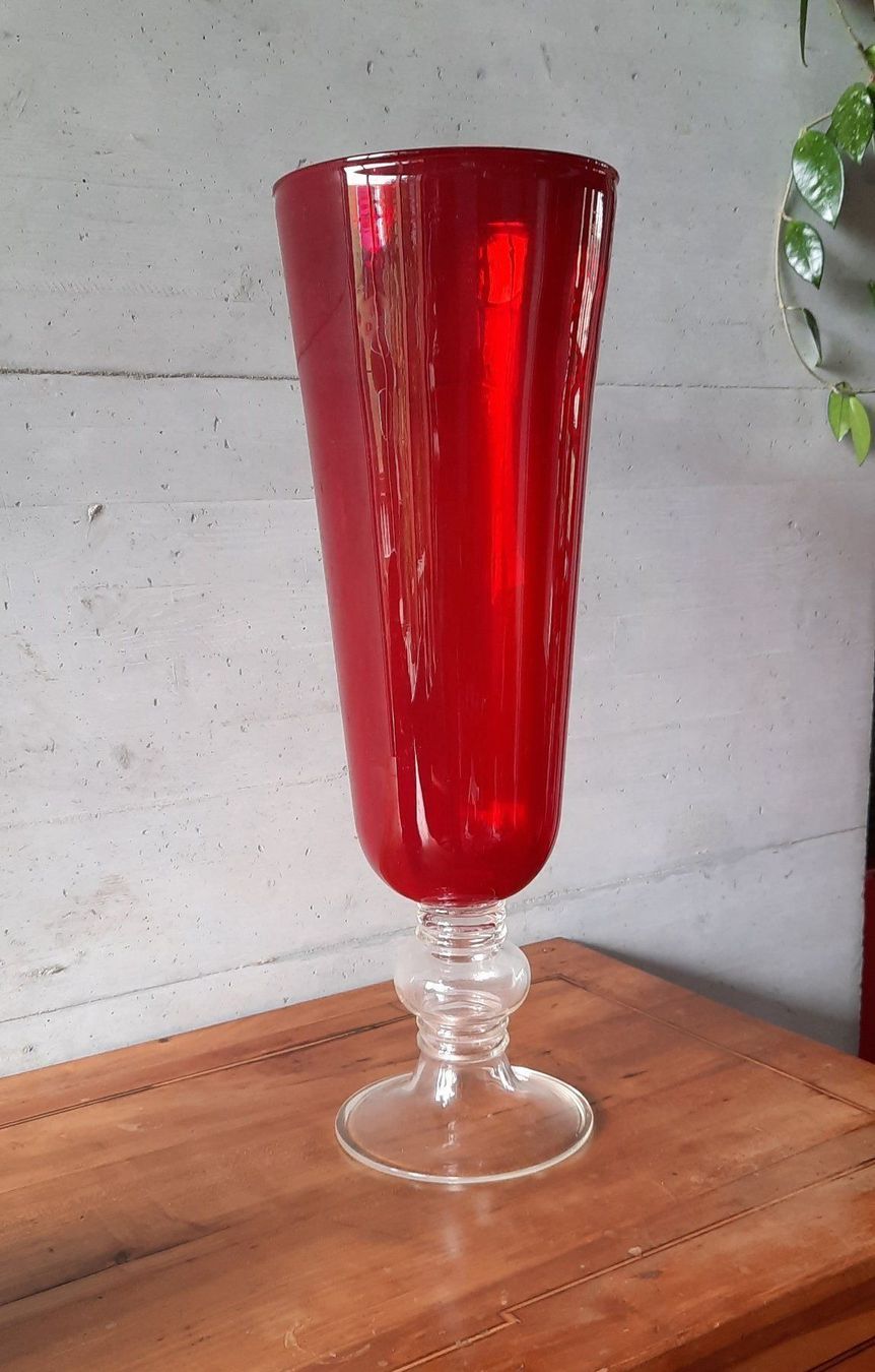 Vasi & Recipienti: Vase rot kelchförmig, Höhe ca. 65 cm – Usato da Rosshäusern venduto da planet-7 2