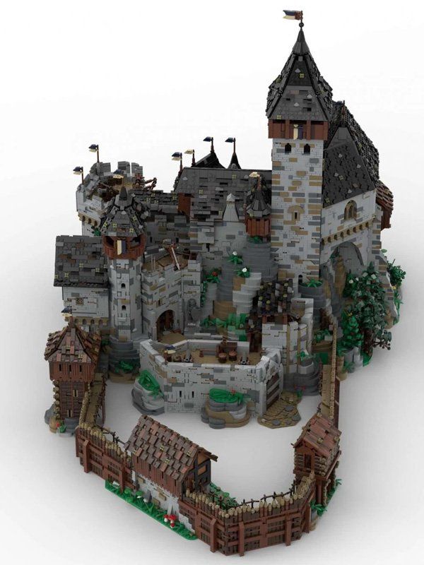 BlueBrixx Kit di costruzioni: Burg Blaustein mit Erweiterungen – Nuovo (secondo la descrizione) da Humlikon venduto da Mustang025
