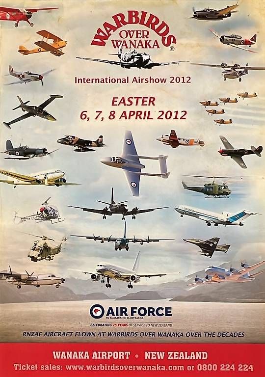 Poster & Bilder: Aviatik Poster Warbirds Wanaka 2012 Flugshow – Gebraucht aus Wangen ZH von Fer1964