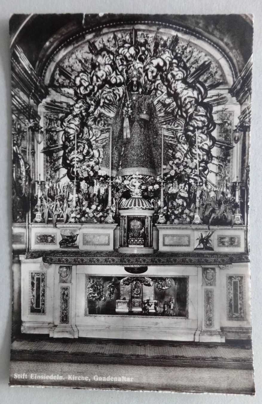 Cartoline postali: Stift Einsiedeln - Kirche, Gnadenaltar – Difettoso da Fétigny venduto da Billy2miny