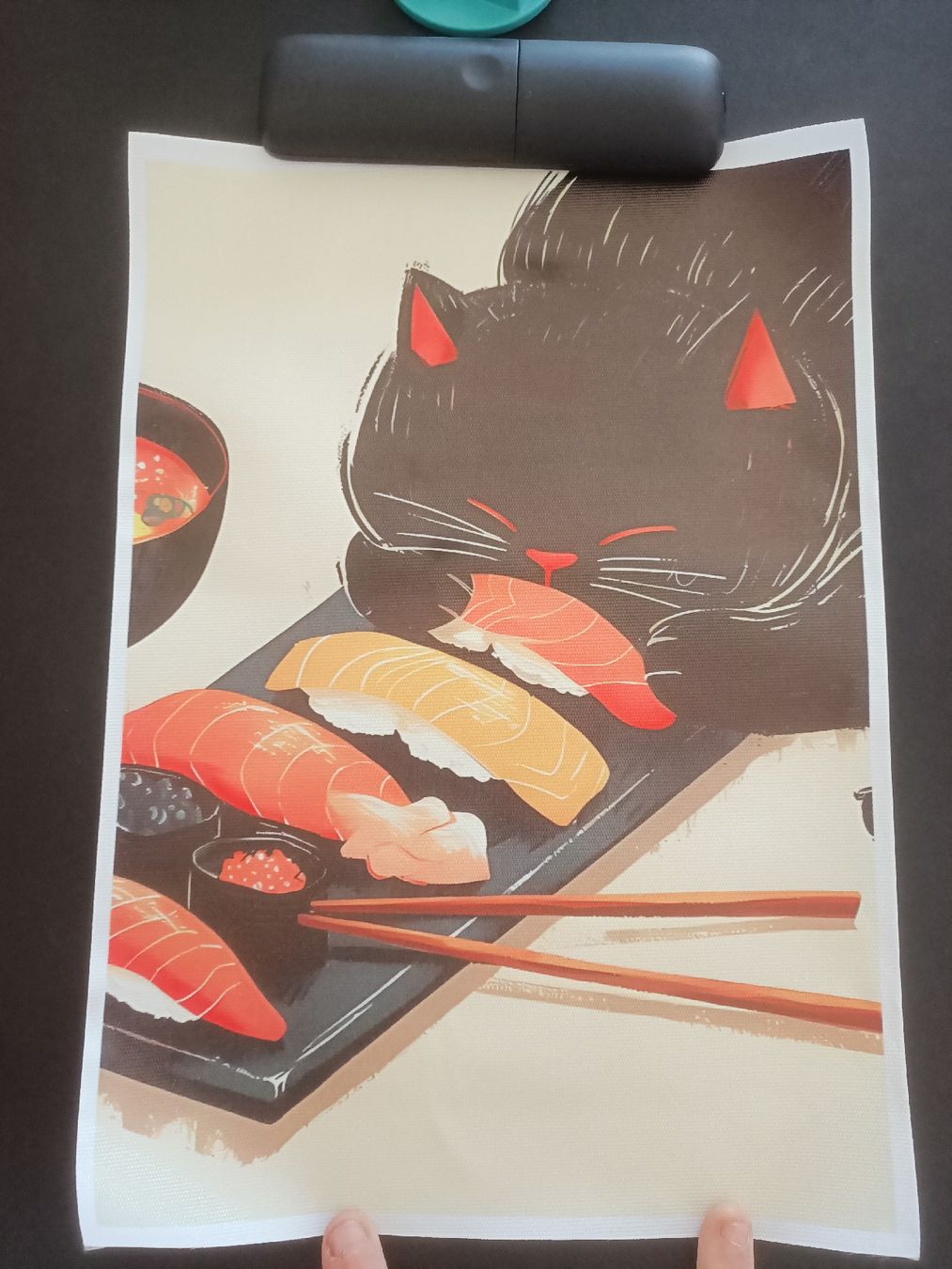 Foto & Immagini: Affiche chat et sushis - Décoration murale originale – Nuovo (secondo la descrizione) da Lausanne venduto da hel_t5v7