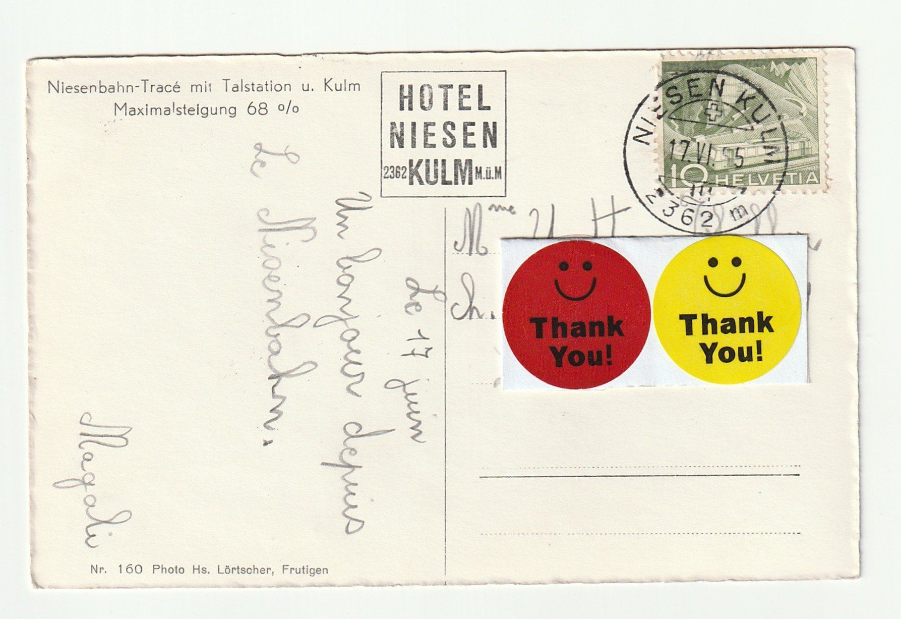 Cartes postales: Ansichtskarte Niesenbahn mit Talstation 17.06.1955 – D'occasion à St. Gallen par Ricardo_Deals 1