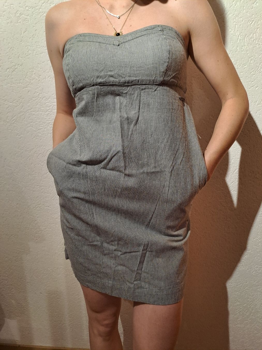 Roxy Vestiti: Robe Roxy rayé, taille S – Usato da Valeyres-sous-Montagny venduto da Romy.