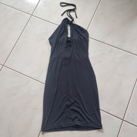 Schönes schwarzes Neckholder Kleid, Sommerkleid, Grösse M