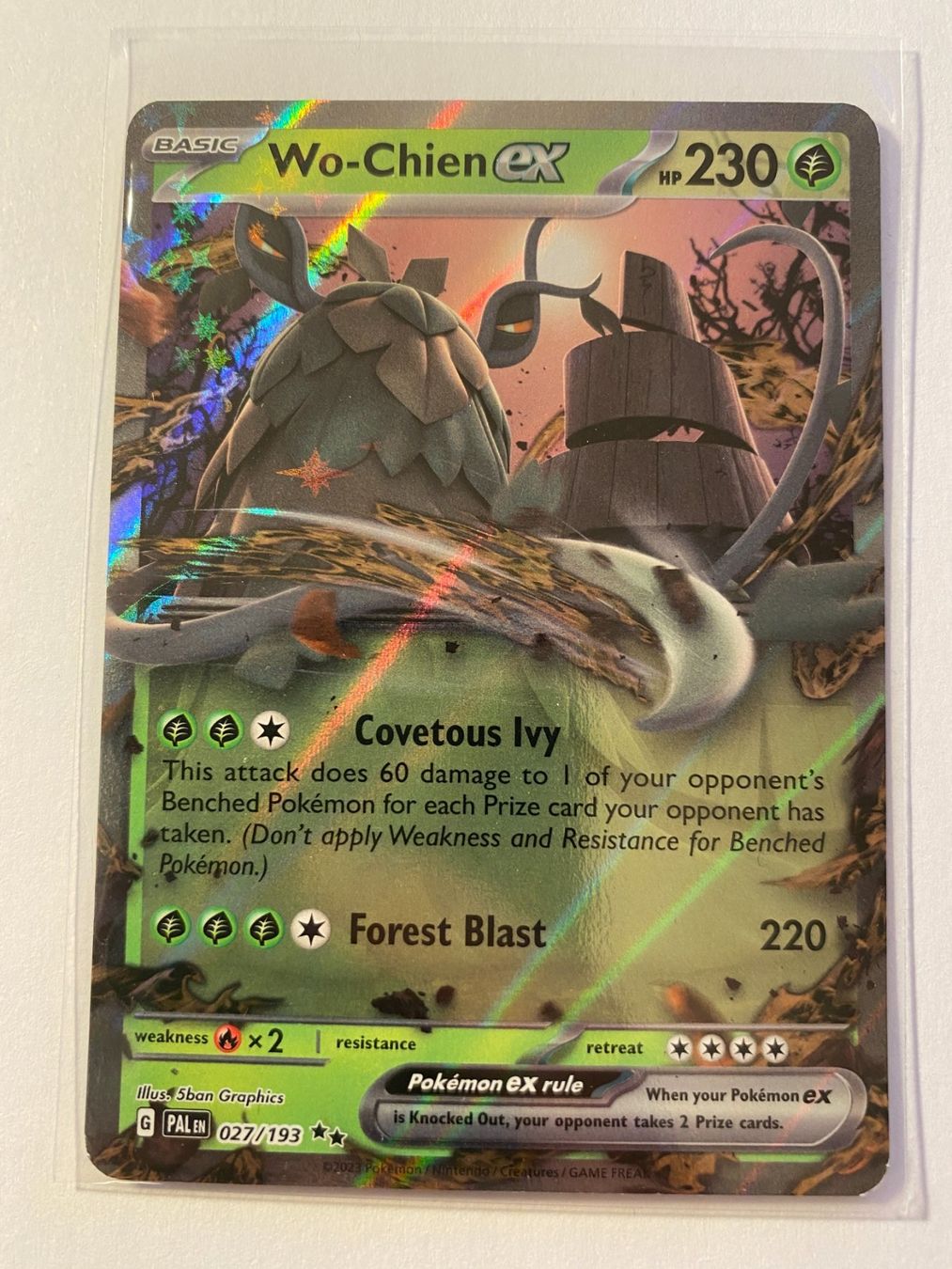 Pokémon Carte collezionabili: Pokemon Wo-Chien EX 027/193 Paldea Evolved EN – Nuovo (secondo la descrizione) da Weingarten-Kalthäusern venduto da McGmavlo