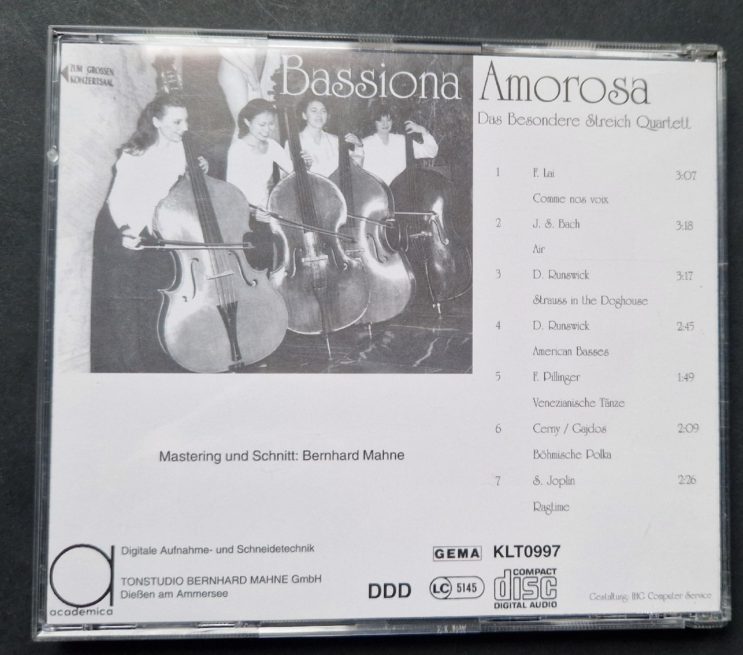 CDs: Bassiona Amorosa - Das Quartett CD Kontrabass – Neu (gemäss Beschreibung) aus Seengen von Seestern77 1
