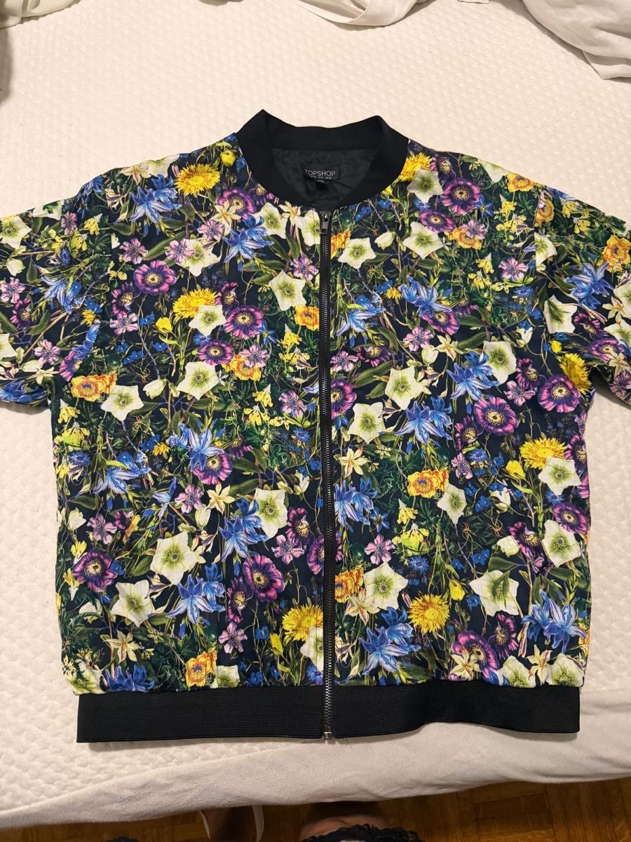 Giacche: Bomber Topshop fleuri multicolore taille 38 neuf – Usato da Genève venduto da you_s6sr