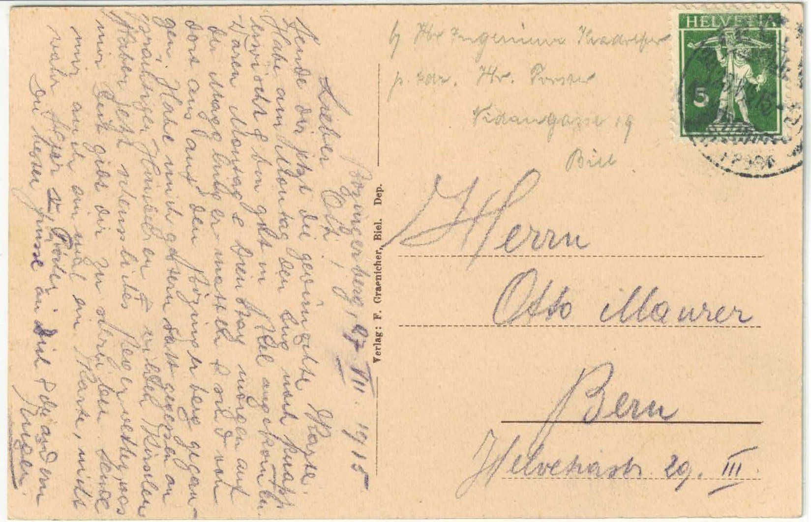 Cartoline postali: Magglingen Macolin - Panorama vom Kurhaus – Usato da Ettingen venduto da Kartenplanet 1