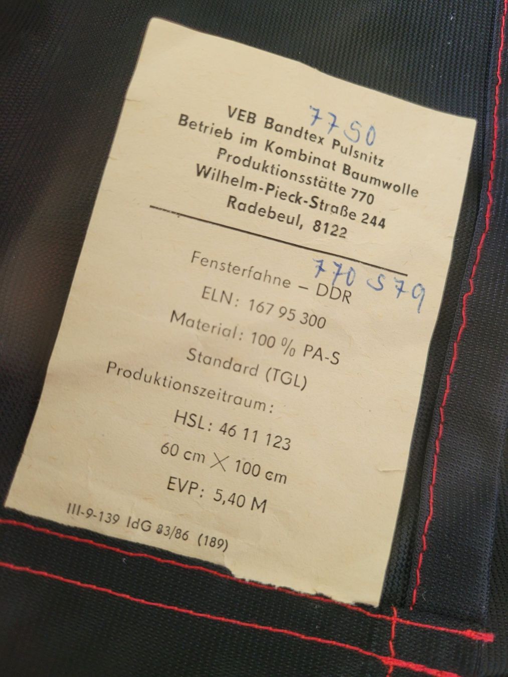Armes blanches: Original DDR Flagge / Fahne – D'occasion à Kriens par KTP 1