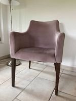 Armlehnstuhl, Kare Design, "Mode Velvet" in Rosé /Altrosa