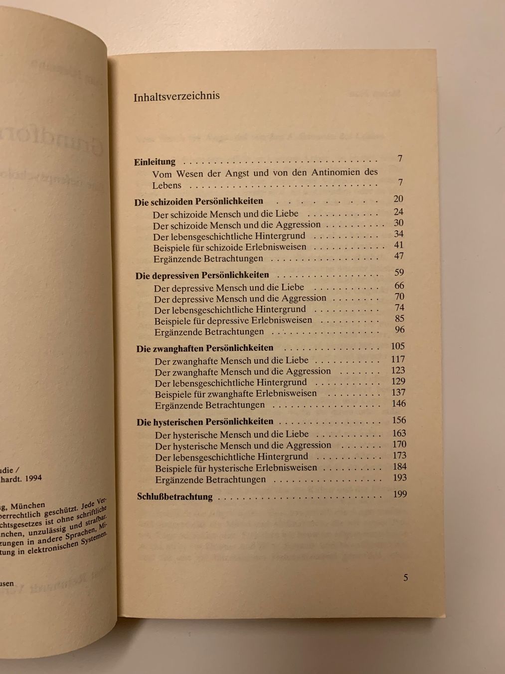 Libri: Fritz Riemann - Grundformen der Angst, 1994 – Usato da Zürich venduto da Leonieonie. 4