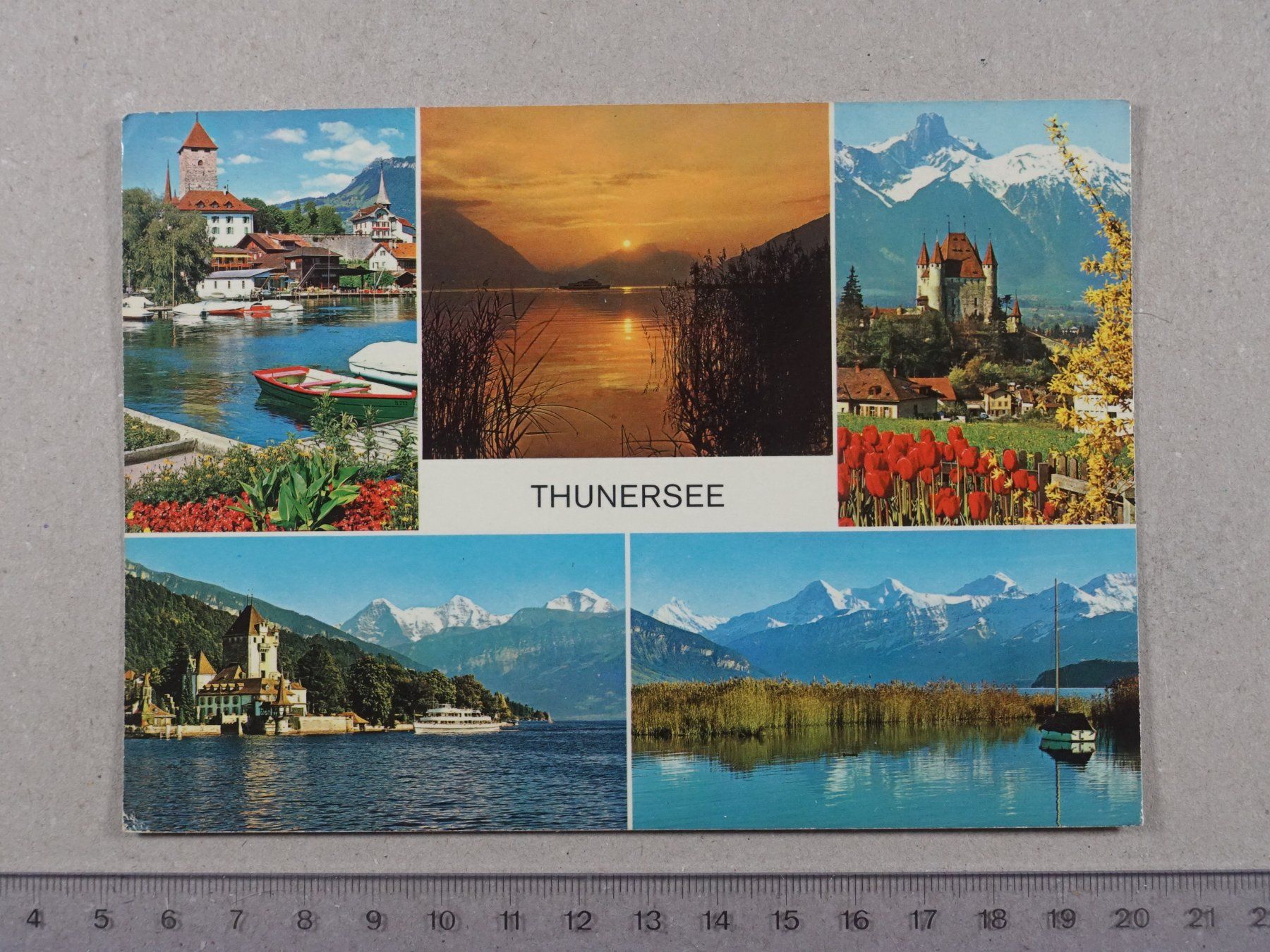 Cartoline postali: Thunersee, 1982, Bern, Thun – Usato da Lenzburg venduto da fh1